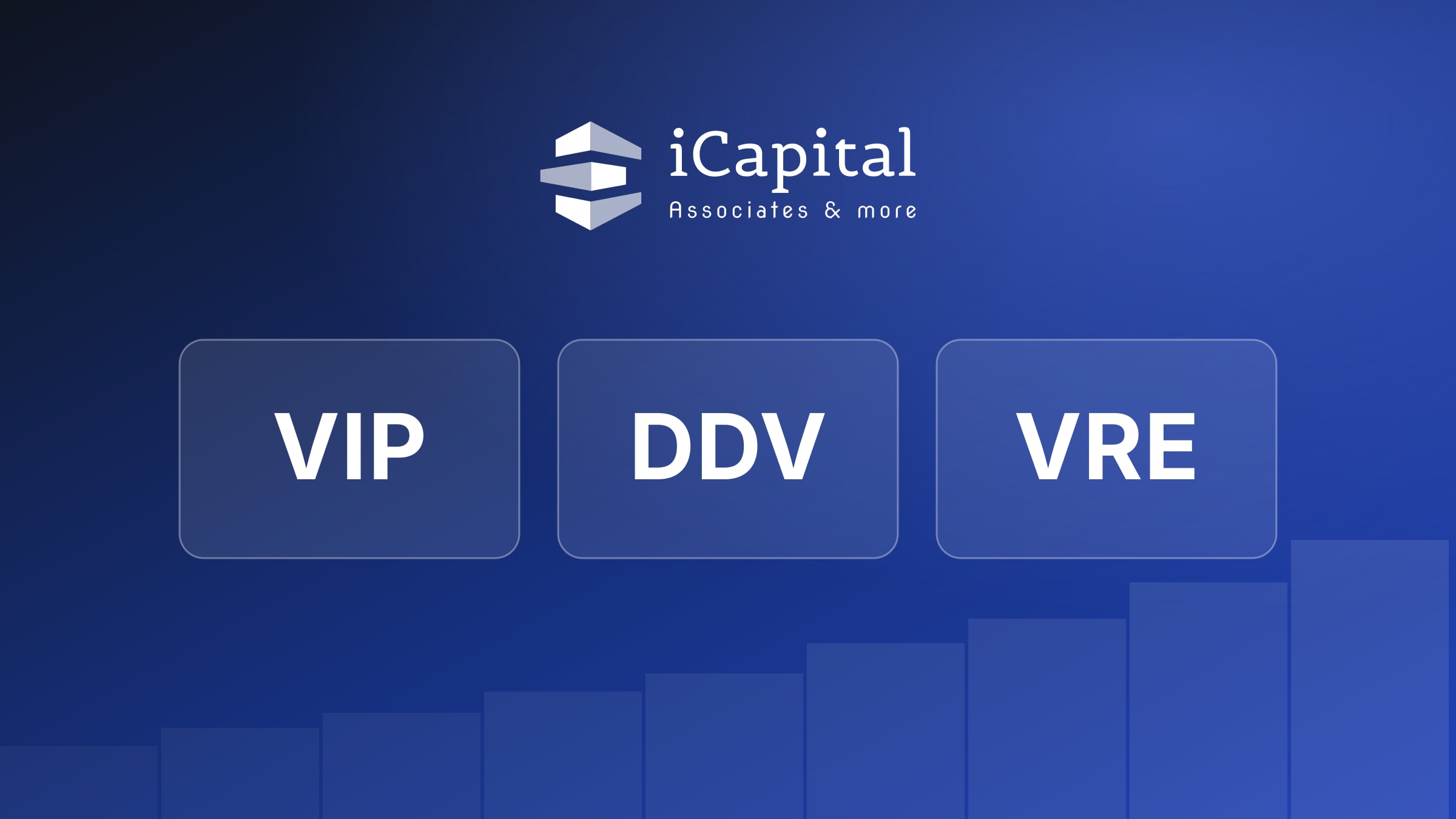 Cover image with the iCapital logo and the tickers VIP, DDV and VRE